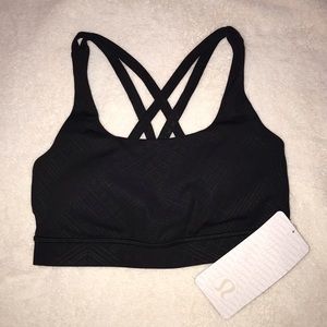 Brand new black Lululemon Energy Sports Bra
